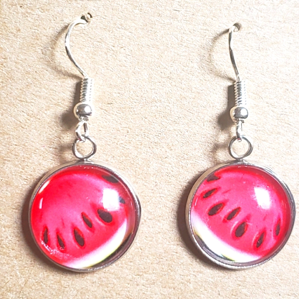 16mm dangle stud- watermelon